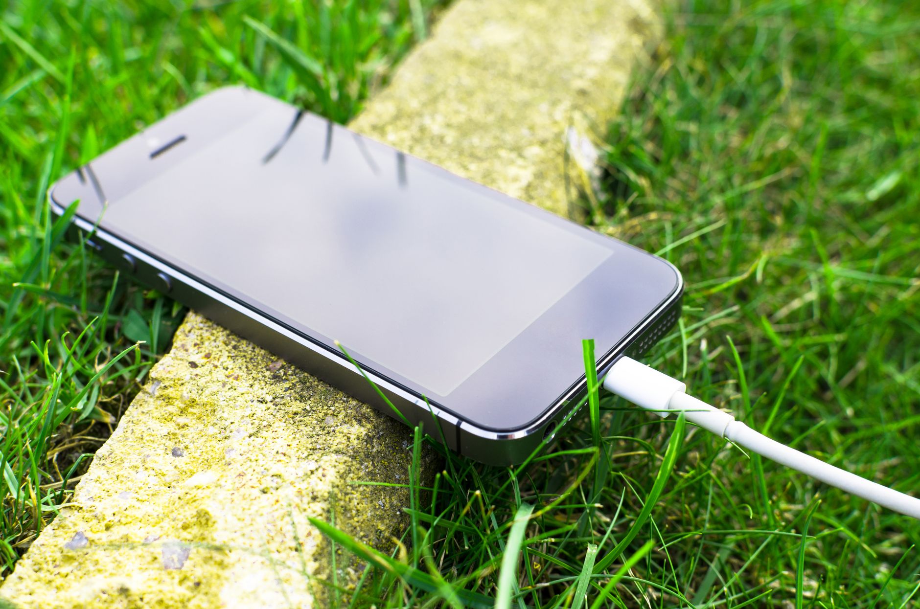 Teste de leitura da tela de celular sob luz solar direta