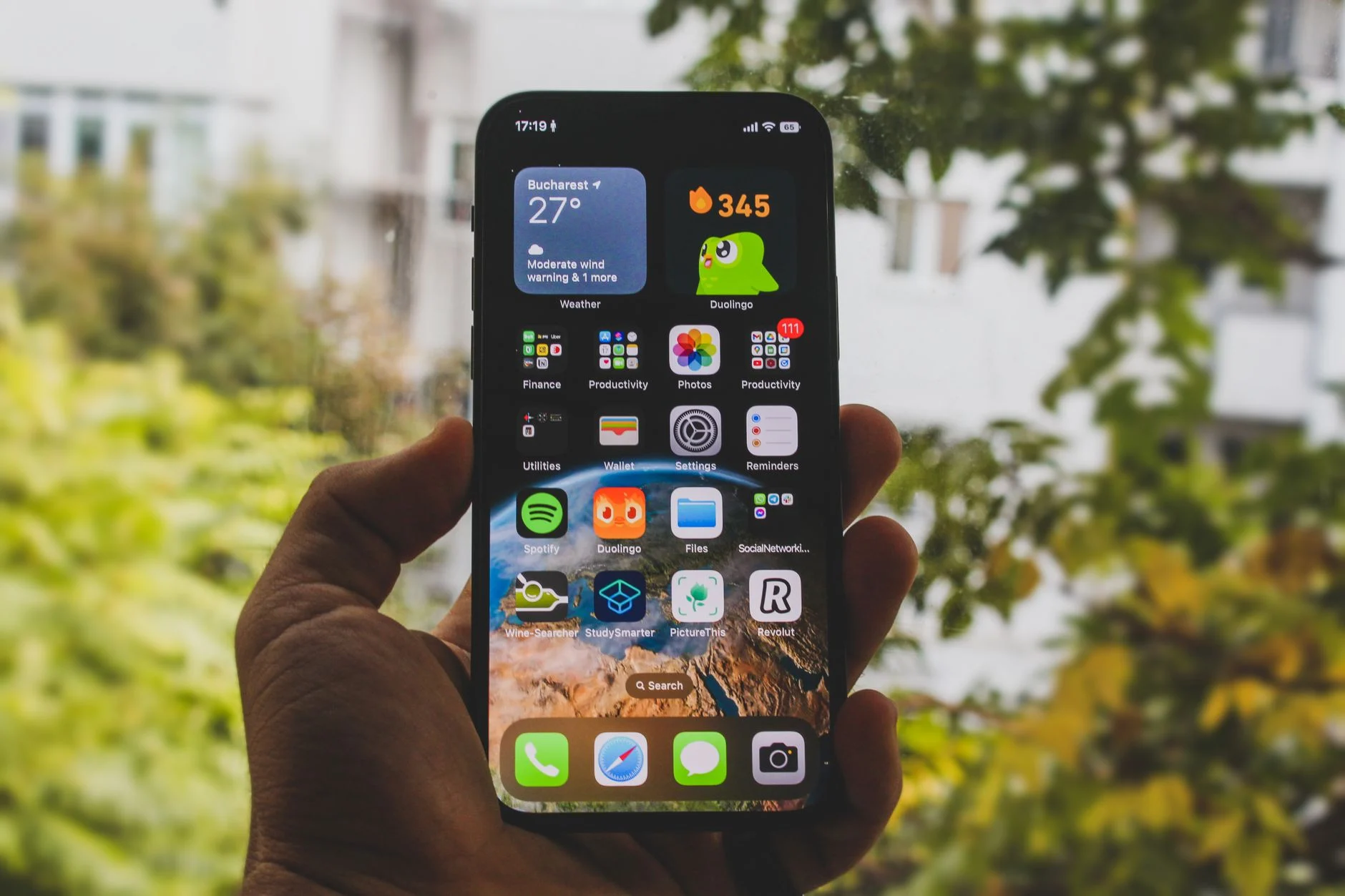 Exemplo de possível burn-in em tela de smartphone moderna