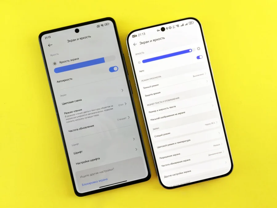 Comparação de tela de celular por faixa de preço: entrada vs topo de linha